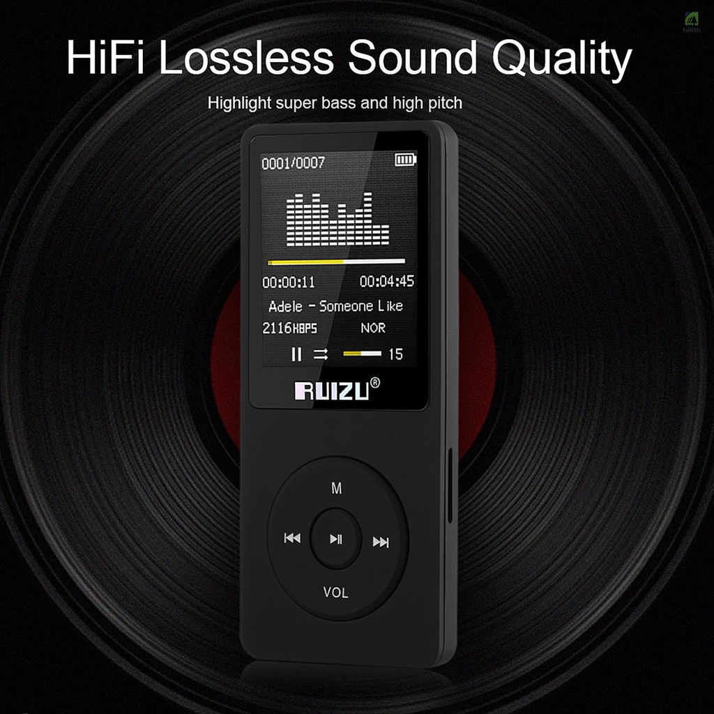 Hilith) RUIZU X02 เครื่องเล่น MP3 MP4 8GB 1.8 นิ้ว การ์ด TF วิทยุ FM บันทึก E-book เวลา ปฏิทิน #8