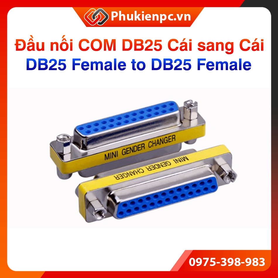 DB25 Female to Female COM connector (25 pins Female to Female) มินิเพศเปลี่ยน DB25 Male to Female, C