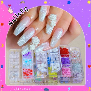 พร้อมส่ง🍭 เรซิ่นตกแต่งเล็บเจล แบบกล่อง6ช่อง ACRCY0342