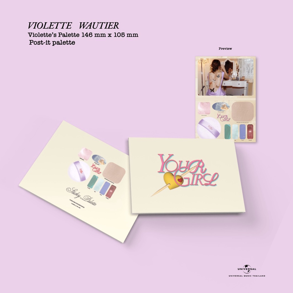 Violette Wautier : "Your Girl" Violette’s Palette (Post-it)