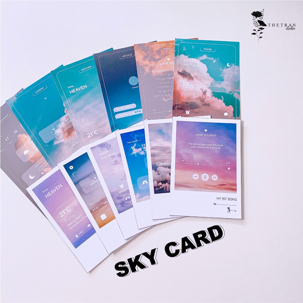 Your sky (12) โปสการ์ดตกแต่งห้องสมุดบันทึกท้องฟ้า / antranstudio