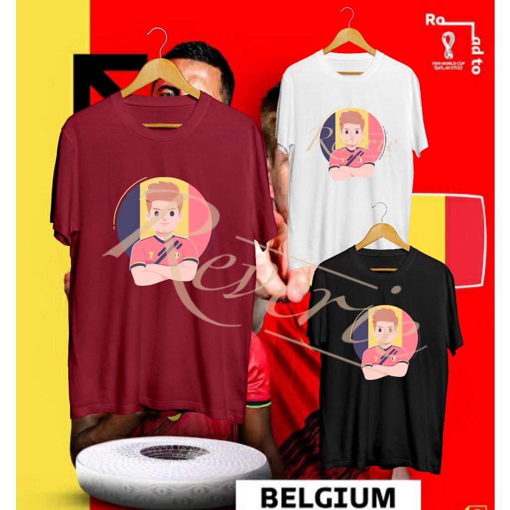 BELGIUM KEVIN DE BRUYNE HEAD BELGIUM TSHIRT WORLD CUP QATAR 2022 WORLD CUP FOOTBALL FUTSAL FOOTBALL 