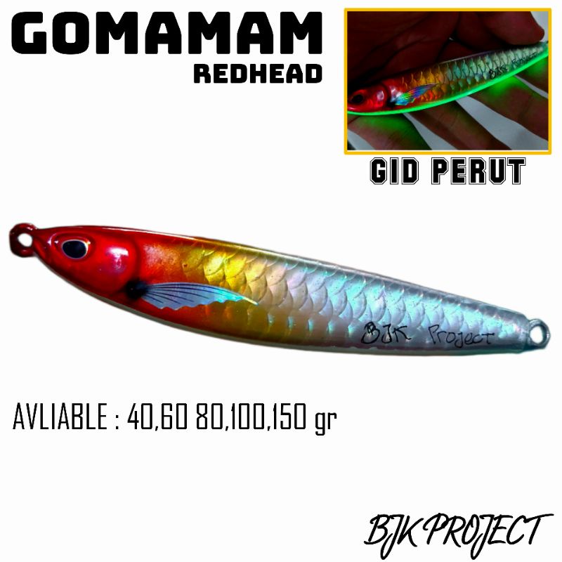 METAL JIG GOMAM 100g GID STOMACH FOIL SCALES BJK PROJECT