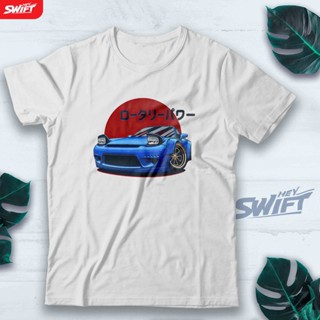 เสื้อยืด พิมพ์ลาย Rotary Legend rx7 mazda RX-7 JDM DISTRO