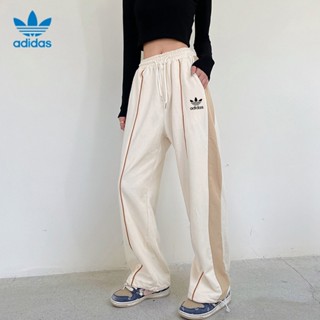 Adidas ของแท้ 100% กางเกงขายาวลําลอง ทรงตรง ระบายอากาศ ทรงหลวม แฟชั่นสําหรับสตรี
