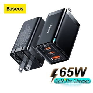 Baseus 65W GaN5 USB Type C ชาร์จ 2C + U อัพเกรด อะแดปเตอร์ชาร์จโทรศัพท์ สําหรับ iPhone 14 13 พร้อม QC3.0 PD ชาร์จด่วน สําหรับแล็ปท็อป Xiaomi