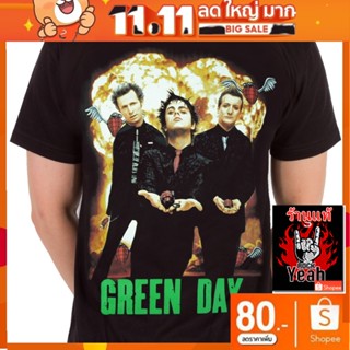 เสื้อวง Green Day เสื้อยืดลาย กรีนเดย์ เสื้อร็อค เสื้อทัวร์ เสื้อวินเทจ RCM1030