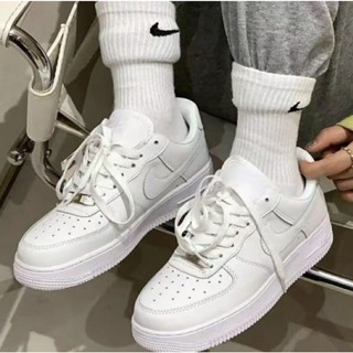 ◊♨Nike AIR FORCE AF1 Nike Air Force One Classic All White Men s and Women s Shoes Sports Shoes Couple Shoes Casual Shoes