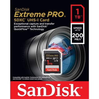 SANDISK EXTREME PRO SDXC UHS-I CARD 1TB (SDSDXXD-1T00G-GN4IN) ความเร็ว อ่าน 200MB/s เขียน 140MB/s SDCARD