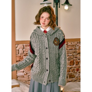 [Kyouko] Harry Potter Embroidery Hooded Cardigan เสื้อคาร์ดิแกน แฮร์รี่ พอตเตอร์ เสื้อไหมพรมกันหนาว ของขวัญคริสต์มาส