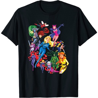 เสื้อยืด Marvel Female Super Heroes T-Shirt Fashion Clothing Tops  Distro Character