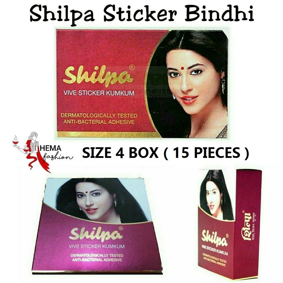 สติ๊กเกอร์ Bindhi Box Size 4 สติ๊กเกอร์ Pottu Shilpa Vive Bindi