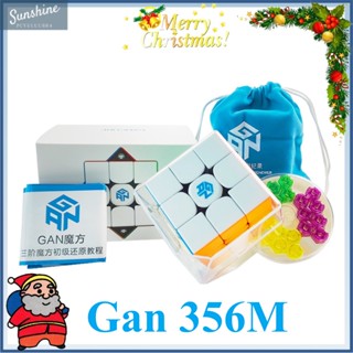 GAN CUBE 356M 3x3 Cube คลาสสิค ไร้สติ๊กเกอร์ Rubiks Cube ของเล่นเพื่อการศึกษาสำหรับเด็ก