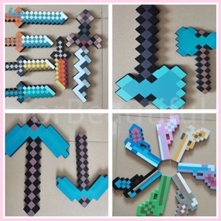 Rx โมเดลฟิกเกอร์ รูปดาบ Minecraft EVA Foam Diamond Pickaxe Gun ของเล่นสําหรับเด็ก