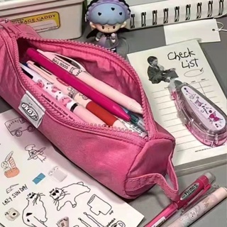 กระเป๋าดินสอ กระเป๋าเครื่องเขียน กระเป๋าดินสอ ผ้าแคนวาส ขนาดเล็ก จุของได้เยอะ แบบเรียบง่าย อเนกประสงค์ สําหรับนักเรียน