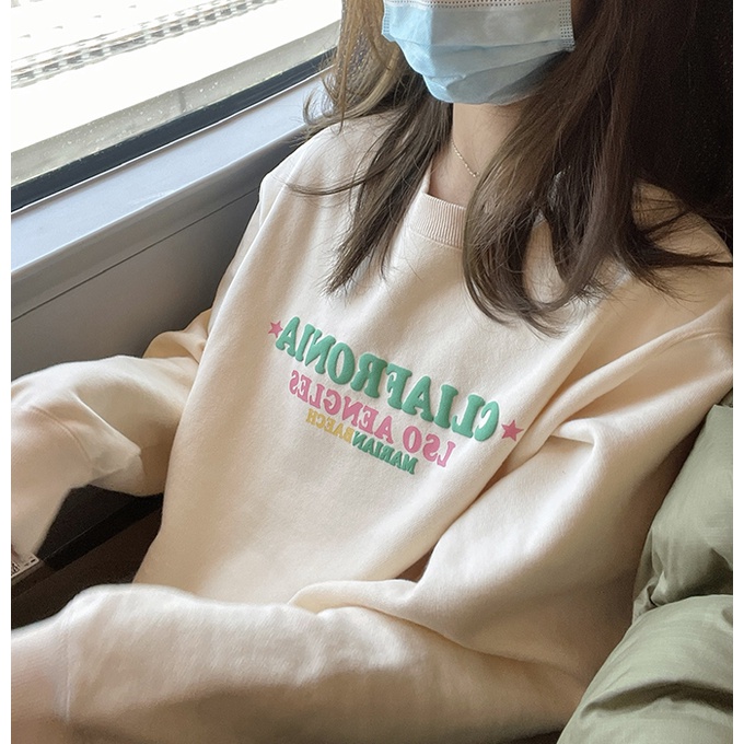 Anna 2380 เสื้อเเขนยาว(ราคาถูกที่สุด) เสื้อสเวตเตอร์ผู้หญิง รูปแบบตัวอักษร เสื้อผ้าวัยรุ่น สไตล์หวานๆ น่ารักๆ