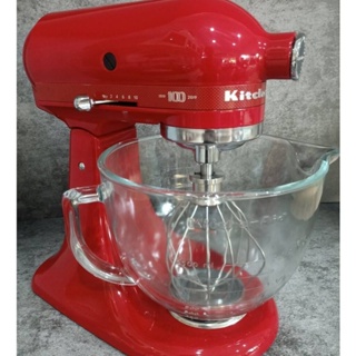 KitchenAid เครื่องผสมอาหาร Artisan รุ่นKSM155GBCA โถแก้ว สีแดง 325 w. (เครื่องนอก)+แถมฟรีหม้อแปลง