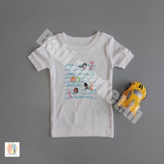 เสื้อยืดแขนสั้นเด็กหญิง ลาย Mermaids สีขาว Old Navy