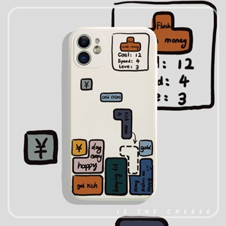 Tetris เคสไอโฟน iPhone 11 13 pro max X Xr Xs Max เคส iPhone 14 plus case 12 14 pro max 7 8 plus TPU cover เคส นิ่ม