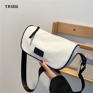 TAIDU กระเป๋าสะพายข้าง สไตล์ยอดนิยม กระเป๋าใบเล็กน้ำหนักเบา แฟชั่นใหม่ กระเป๋าสะพายกีฬา แฟชั่นที่เรียบง่าย กระเป๋าสี่เหลี่ยมใบเล็ก