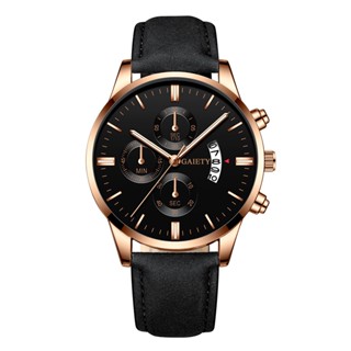 GAIETY Black Gold Mens Watch Classic Business Quartz Watch Exquisite Mens Watch