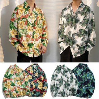 เสื้อเชิ้ตแขนยาว ผ้านิ่ม สไตล์เกาหลี เสื้อเชิ้ดลำลองชาย สไตล์เกาหลี ใส่แล้วดูดี เสื้อคู่ สินค้ามาใหม่ เสื้อฮาวายไซส์ใหญ่
