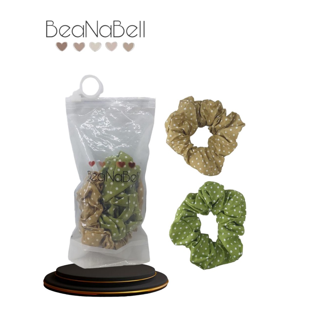 Beanabell บรรจุ 2 ชิ้น Scrunchie Hijab Bun ยางรัดผมยางเกาหลีอุปกรณ์เสริมเกาหลี - Scp001