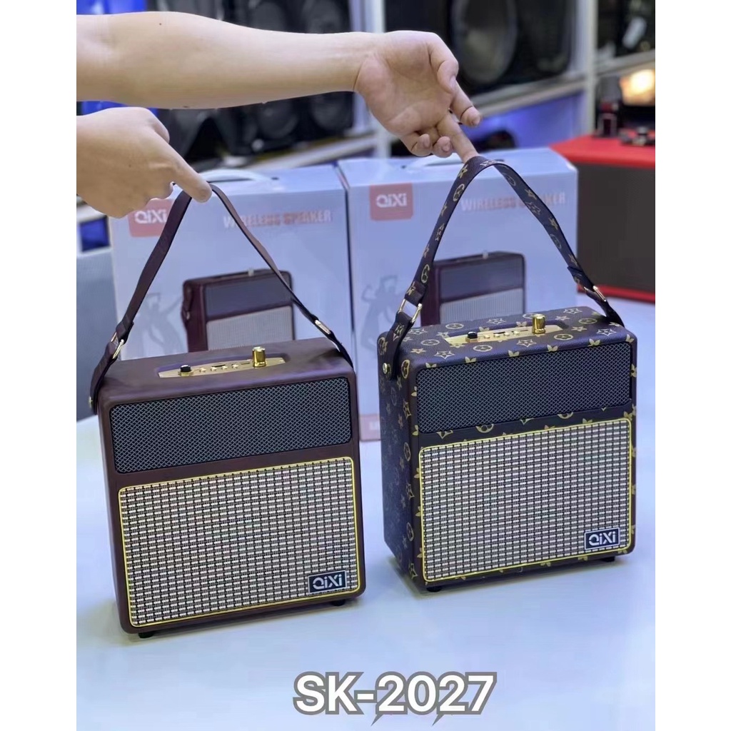 ลำโพงบลูทูธ QIXI รุ่น SK-2027 Speaker Bluetooth Wireless ลำโพง ลำโพงไร้สาย แบตเตอรี่ชาร์จไฟได้ในตัว 