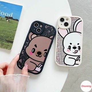 เคสโทรศัพท์มือถือ แบบนิ่ม ลายกระต่าย และหมีน่ารัก สําหรับ iPhone 15 14 13 12 11 Pro X XR XS Max SE 2020 6 6S 7 8 Plus