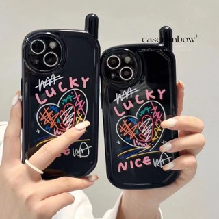 เคสโทรศัพท์มือถือ แบบนิ่ม ลายการ์ตูนกราฟฟิตี้ สไตล์วินเทจ สําหรับ iPhone 13 11 14 12 Pro MAX 7 8 Plus X XR XS MAX