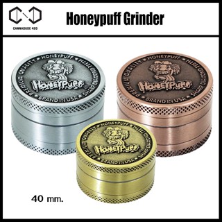 Honeypuff Grinder 40mm. เครื่องบด ที่บด ขนาด 40มม. 3 ชั้น Metal grinder คละสี