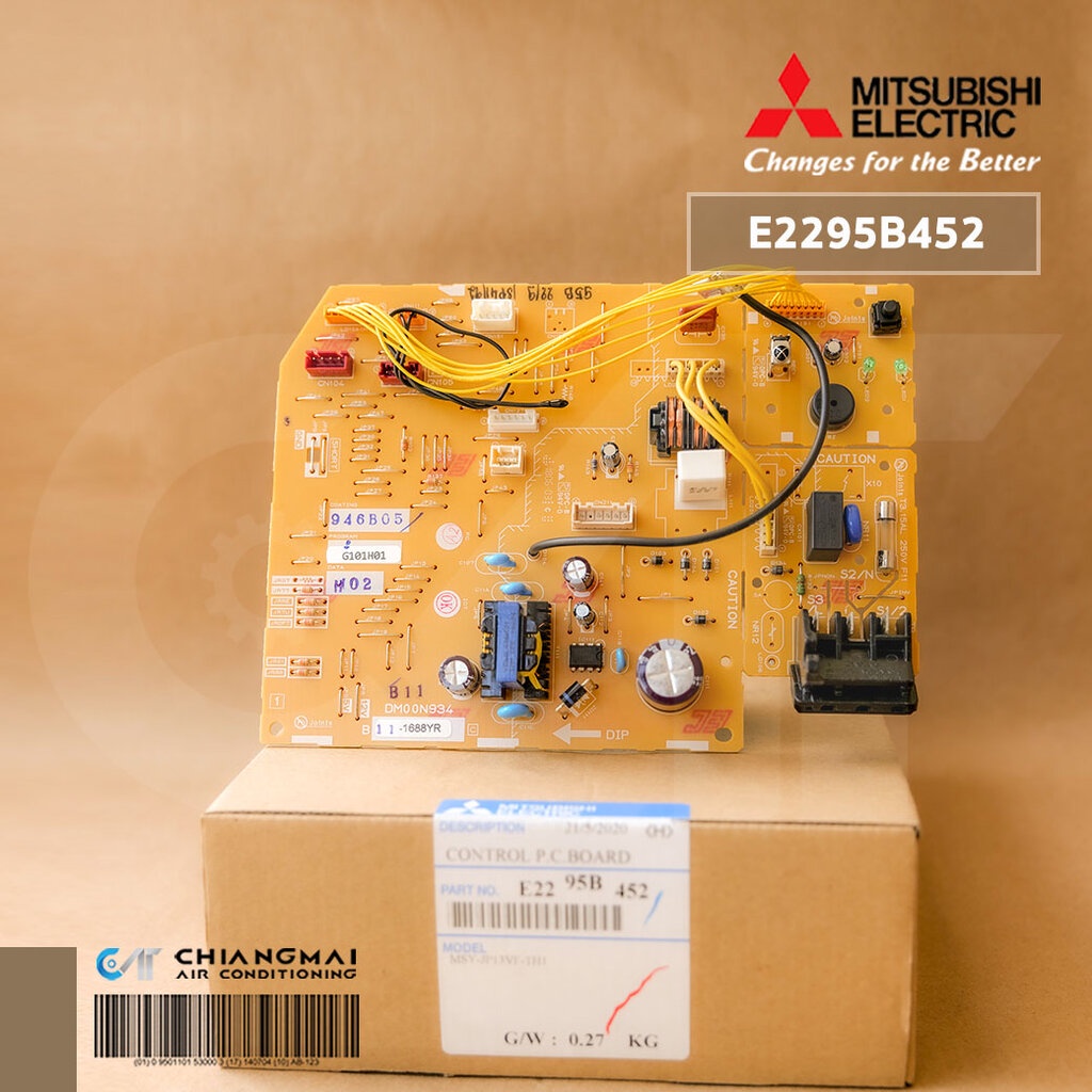 E2295B452 แผงวงจรแอร์ Mitsubishi Electric แผงบอร์ดแอร์มิตซูบิชิ บอร์ดคอยล์เย็น รุ่น MSY-JP13VF-TH1