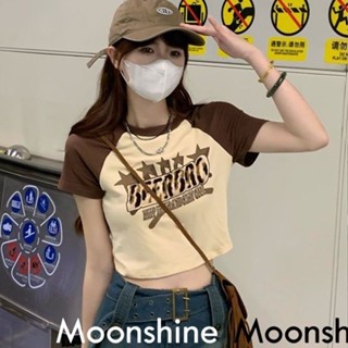 Moon  เสื้อครอป เสื้อสายเดี่ยว ย้อนยุค y2k 2022 NEW รุ่นใหม่ Trendy สวย สไตล์เกาหลี MO22082 36Z230909