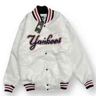 เสื้อแจ็กเก็ต สตาร์ทเตอร์ YANKEES สีขาว