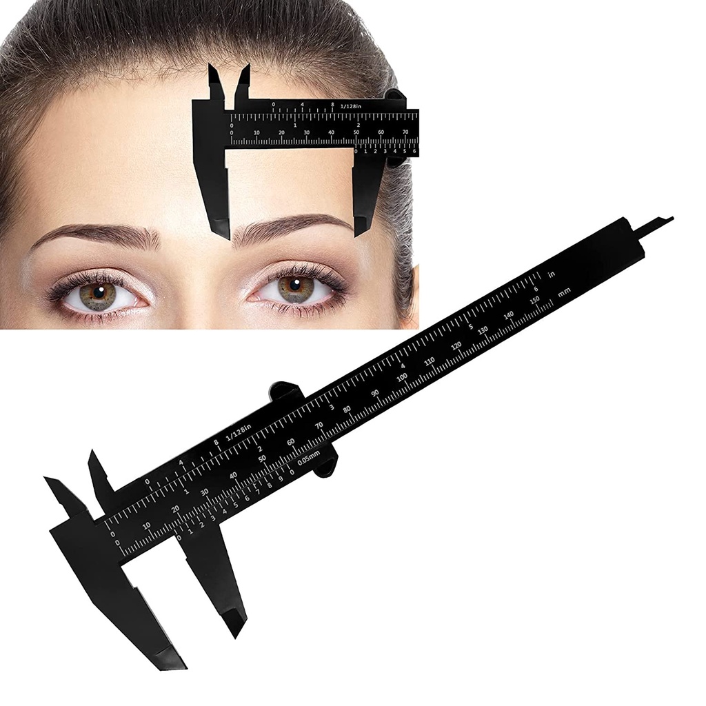 เวอร์เนีย Vernier ไม้บรรทัด สำหรับงานสักคิ้ว วัดขนาดแคคตัส วัดสิ่งของ  วอร์เนียวัด ใช้งานง่าย น้ำหนักเบา
