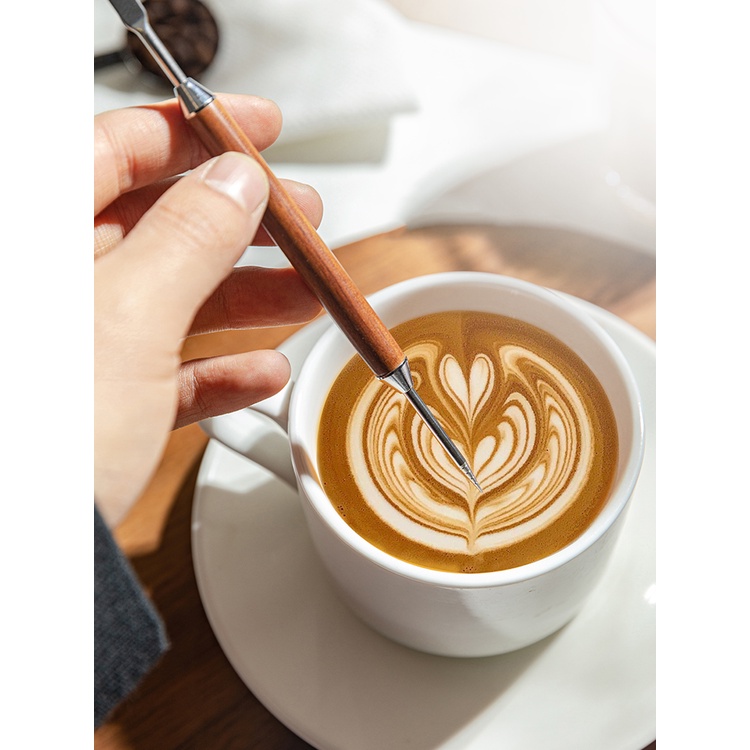 สแตนเลสสตีลกาแฟลาเต้ Coffee Latte Art Pen Coffee Decorating Tools ปากกาวาดพิมพ์ลายเครื่องทำกาแฟ มี 2 แบบเลือก ขนาด 13.