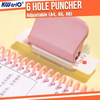KW-TriO 6-Hole Puncher Notebook Round Hole Planner Paper Puncher for A4 A5 B5 Scrapbooking Binding