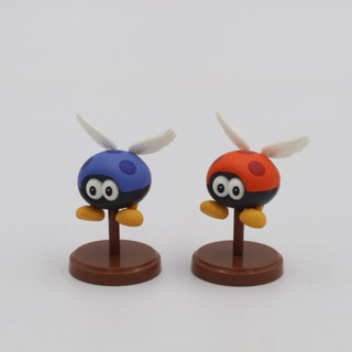 กาชาปอง โมเดลมาริโอ แมลงเต่าบิดดี้บัดสีฟ้า สีแดง (Blue Red Para-Biddybud) Nintendo Super Mario Choco Egg