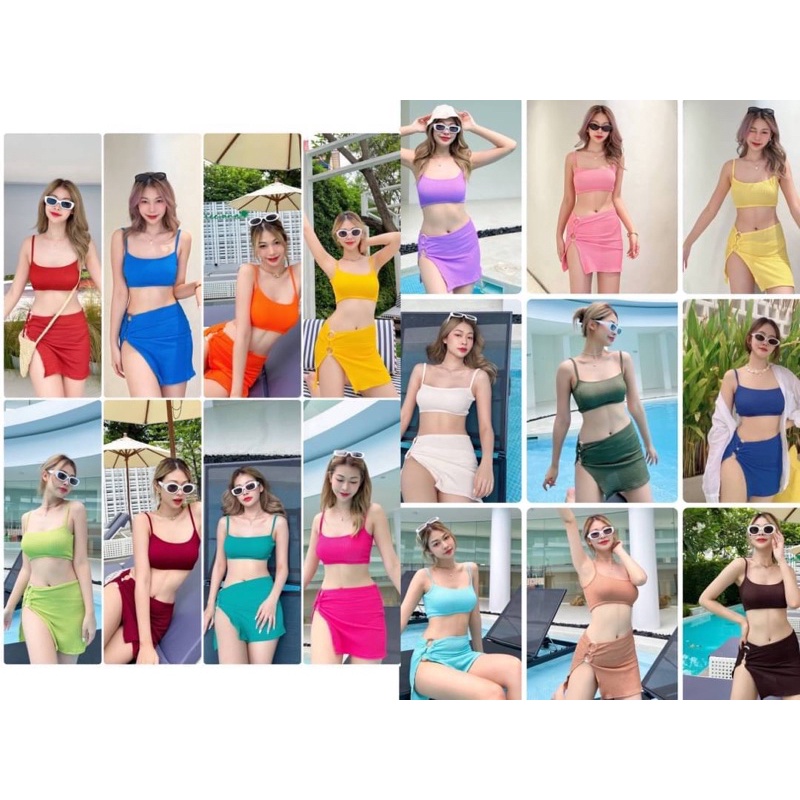 bikiniชุดเซ็ตbikini3ชิ้นเข้าเพิ่ม #5