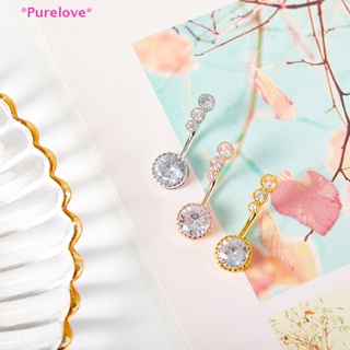 Purelove&gt; จิวสะดือ สเตนเลส 316L ฝังเพชร คริสตัล เครื่องประดับร่างกาย สําหรับผู้หญิง ผู้ชาย