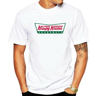 เสื้อยืดผ้าฝ้ายพิมพ์ลายขายดี เสื้อยืด พิมพ์ลายโลโก้โดนัท Krispy Kreme Donut Dunkin เหมาะกับเทศกาลคริสต์มาส