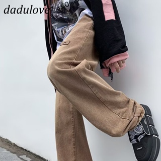 DaDulove💕 New Korean Version of Ins Jeans High Waist Loose Straight-leg Pants Niche Womens Wide-leg Pants