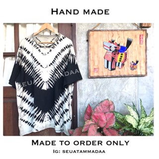 เสื้อมัดย้อม สีไม่ตก! มี L-5XL  งาน HAND MADE  ทำเองทุกตัว ผ้าCOTTON 100%