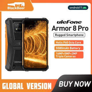 Ulefone Armor 8 Pro Rugged MobilePhone 6GB 128GB Android 11 Smartphone IP68 Waterproof Cellphone Helio P60 Octa Core 5580mAh NFC