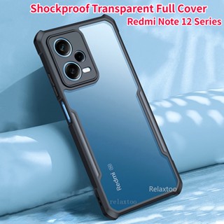 Shockproof Clear Case For Xiaomi Redmi Note 12 Note12 pro plus Explorer 12pro + 12pro+ Note12pro Ultra Thin Airbag Transparent Phone Case Lens Full Protection Acrylic Back Cover