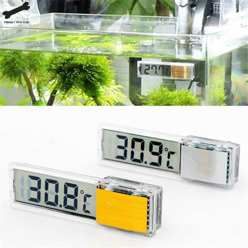เครื่องวัดอุณหภูมิตู้ปลาดิจิทัล LCD 3D อิเล็กทรอนิกส์ สําหรับตกแต่งตู้ปลา เต่า