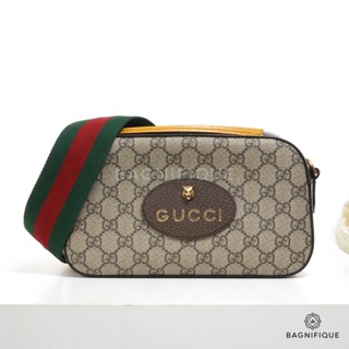 GUCCI CAMERA SUPREME TIGER HEAR BROWN