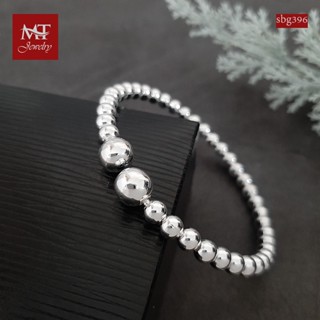 MT กำไลข้อมือเงินแท้ บอลกลม  ข้อมือ 16, 17, 18 ซม. Solid 925 Sterling Silver Bangle (sbg396) MT Jewelry มณีธารา