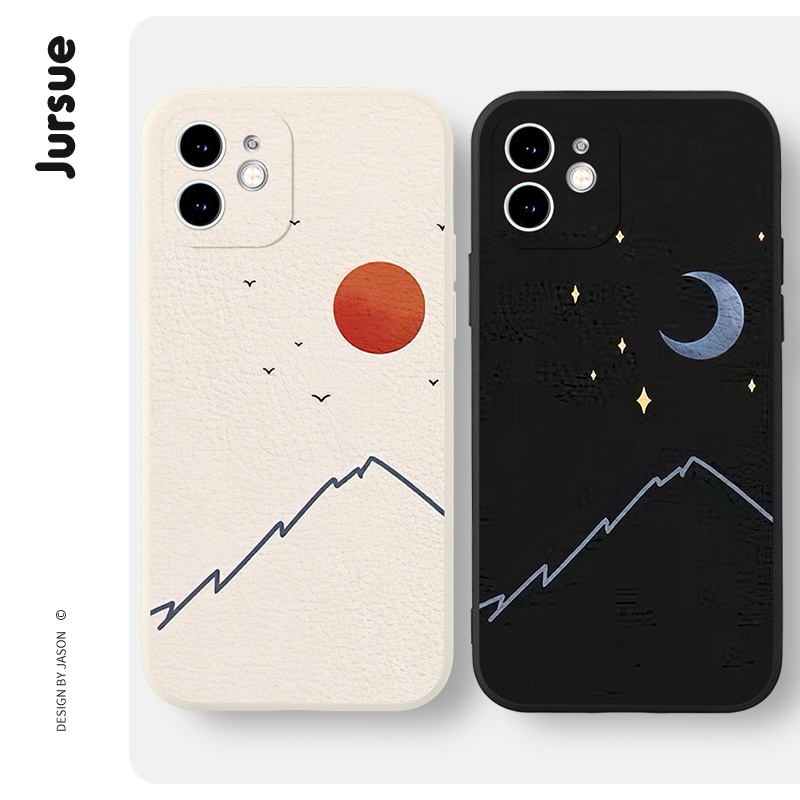 JURSUE เคสคู่ เคสไอโฟน คู่รัก กันกระแทกซิลิโคนนุ่มการ์ตูนน่ารักตลก เคสโทรศัพท์ Compatible for iPhone 16 15 14 13 12 11 Pro Max SE 2020 X XR XS 8 7 Plus พลัส XYH907