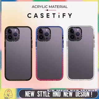 Casetify เคสโทรศัพท์มือถืออะคริลิคใส แบบแข็ง ไล่โทนสี หรูหรา สําหรับ iPhone 14 13 12 11 Pro Max